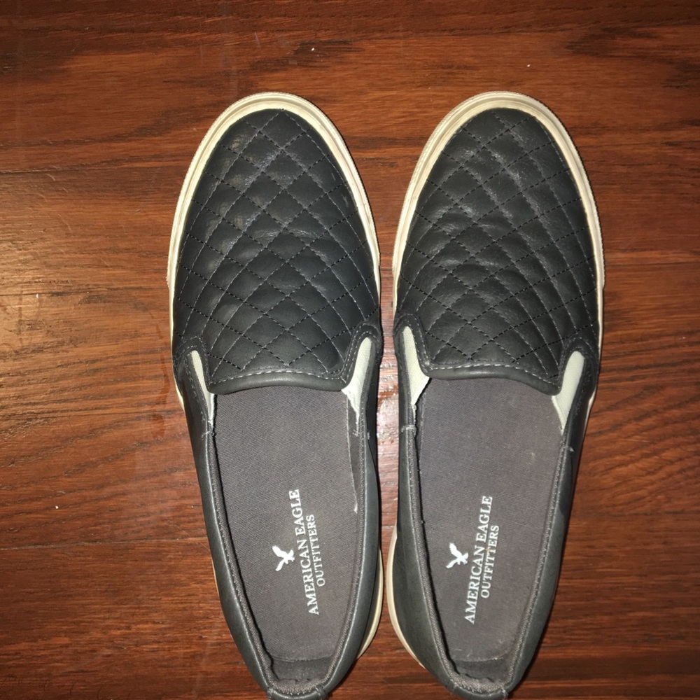 Black slip on shoes from American eagle